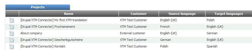 XTM project Customer ID The customer, for which you will be creating projects.