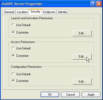 UniOPC Server - DCOM 6.