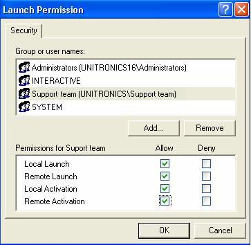 UniOPC 8. Under Configuration Permissions, press Edit. Set the same access rights for all groups as shown below.