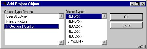 CAP 501 Quick start example Operator s Manual 1MRS751271-MUM Figure 2. Selecting the type of the object.
