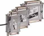 The surge arresters are available in a shielded enclosure with D-Sub socket/pin version.