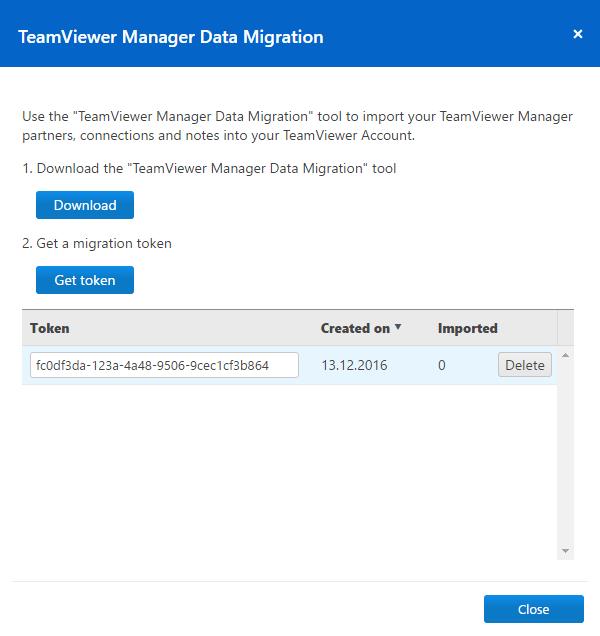 11 TeamViewer Manager data 11 TeamViewer Manager data If you are already using TeamViewer Manager, you can import data that were logged and entered in the TeamViewer Manager into the TeamViewer