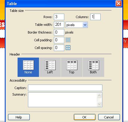 Part 15: Tables (Again ) Another way of designing layouts in Dreamweaver CS4 is by using tables. We will use this method to create the submenu area within the template. Open template.