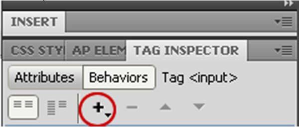 shown below: Once you click on the Behaviors sub menu, you will be able to see the Behaviors table on the right