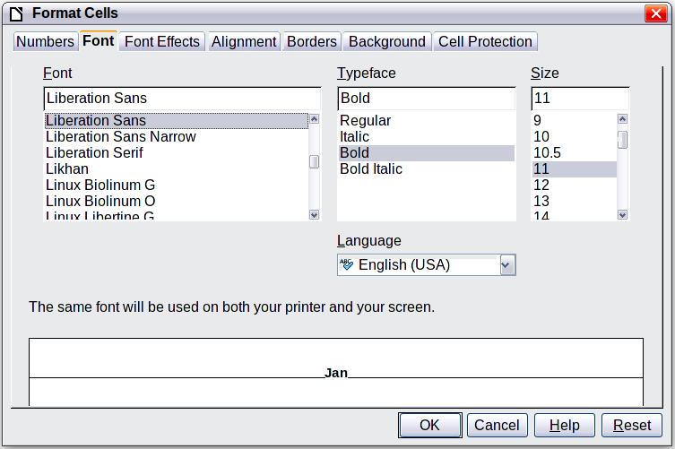 To apply a style to a cell or group of cells simultaneously (or manually format their cell attributes), first select the range to which the changes will apply.