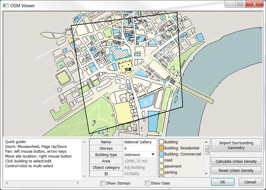Next click Calculate Urban Density to get the combined density value. Finally, when ready, click OK to confirm the results.