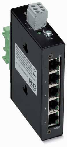 - -Port BASE- Industrial Eco Switch +~0V DC + - The - has ports with each port featuring Auto-negotiation and auto MDI/MDI-X detection.