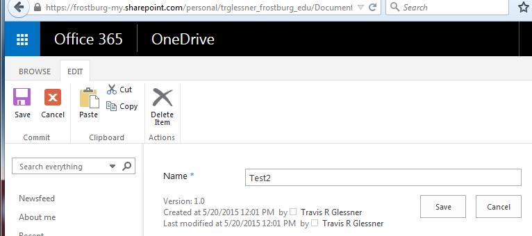 Rename files/folders in OneDrive 1. To rename a folder Right Click the folder and click rename 1 Right Click Here 2 Left 2. 3.
