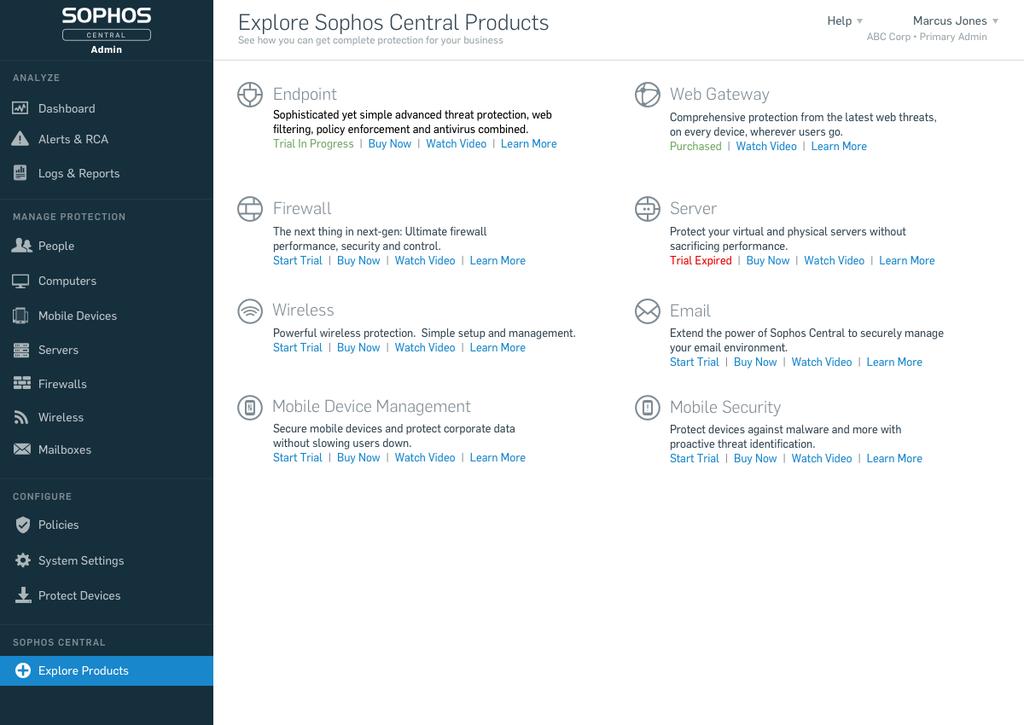 Partner Dashboard Existing customers can try additional products in just 2-clicks!