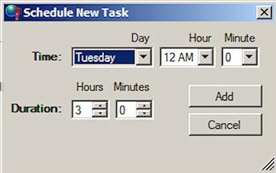 dialog, ensure that the Item Synch Scheduling tab is selected.