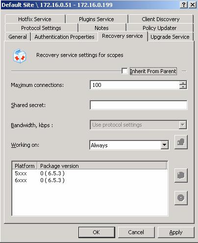 Recovery Installation Service Configuration Set Conditions for the Recovery Service Recovery Installation Service Configuration: From the Xcalibur Farm Manager snap-in right click the Farm / Site or