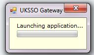 The first time the application is launched, the UKSSOGateway will download the program files.
