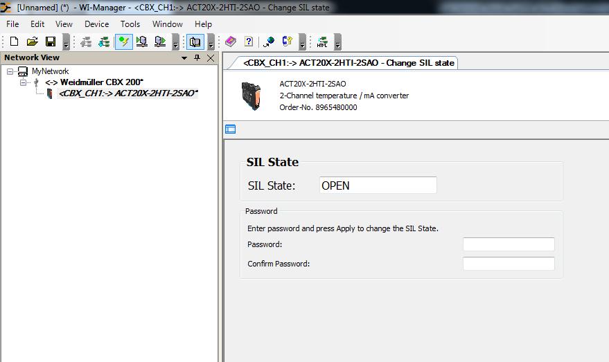SIL concept for DTMs By executing the SIL function the DTM request the SIL-state and the user has to enter the password.