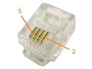 For the RJ11 connector PIN sequence you can use below