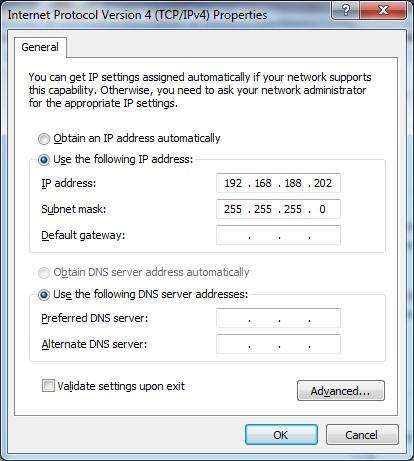 1.2 Configure PC IP address Notes: Connect your PC to the LAN-IN port on PoE Adapter of AP, manually configure your