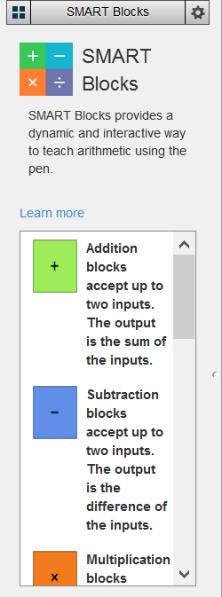 Using SMART Blocks 1. Drag the block onto page, using a pen write a number and connect to block. 2. Connect by drawing a line to block.