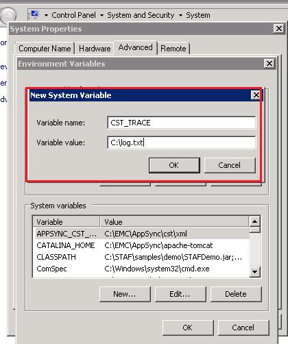5.1 Set CST_TRACE system environmental to point to a text file, and then reproduce the issue to collect the logs. Example: Set environment variable CST_TRACE=C:\log.