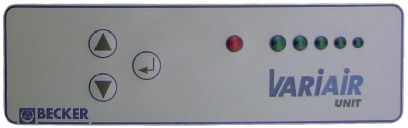 The local operation of the device is done on the operating panel as shown. Pressing the button increases the current nominal value; lowers it.