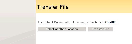 to further select the Documentum destination of the file you are checking in.
