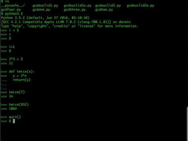 (Refer Slide Time: 09:16) Here is a window showing the terminal which on Windows would be like a command prompt and using unique like shell.