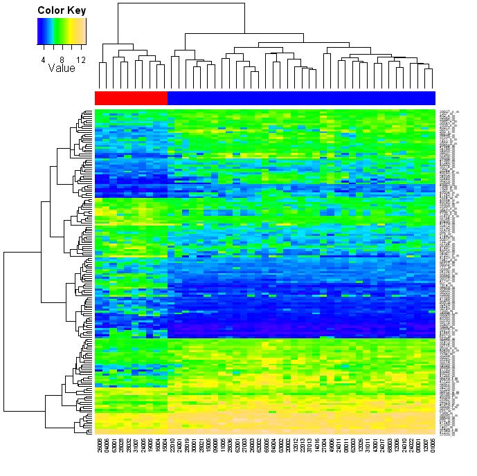 Example: DNA Microarray Using R to draw a Heatmap from Microarray Data (from Molecular Organisation and Assembly in Cells Warwick Univ.