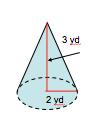 V = Bh V = B (area of the base= ½ bh) B = ½ ( x ) = V = x = V = = cm Cone V = r h (area of