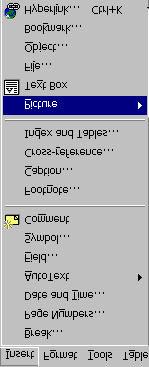 1. If you want to dress up titles or other words, choose Insert from the Menu Bar, then select Picture, WordArt or choose the WordArt icon on the Drawing Toolbar. 2.