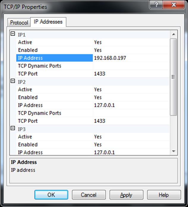 d. On the IP Address tab, verify IP1 Active and Enabled are set to Yes e.