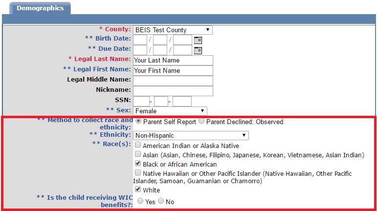 Alternatively, you can locate your record by searching with the child name, caregiver name, or child DOB.