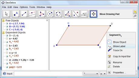 Select the Polygon Tool and select the four vertices of the parrallelogram.
