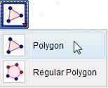 1 Polygons and Angles Construct a triangle and measure the sum of the interior angles Let s hide the axes because we do not need them now: In the View menu, click the Axes button.
