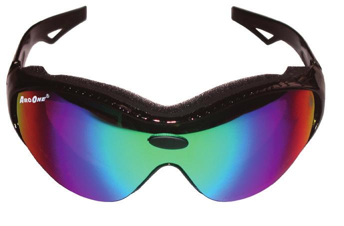 a hip style without compromising comfort. Thick foam completely surrounds the eyes ensuring no penetration.