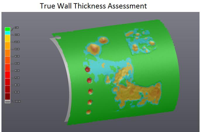 readings more precisely to indicate whether a pipe segment is fit for service. Wouldn t it be ideal if a solution could see through material and scan directly the true wall thickness?