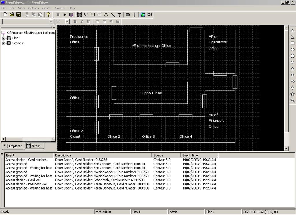 WINDOW OVERVIEW Centaur s real-time graphic interface window includes several toolbars and windows to help you create your projects.