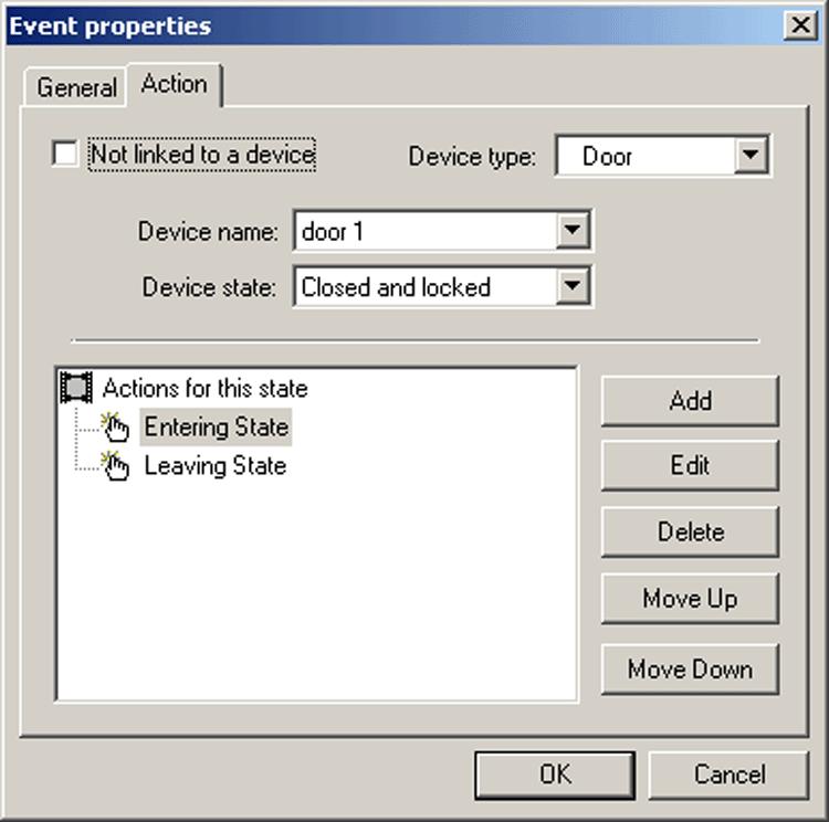 Figure 3-7: Action Tab in the Event Button Properties window C REATING, DEFINING AND DELETING AN ICON OBJECT Creating Icon Objects Icon objects are images (such as doors) placed in the Work window