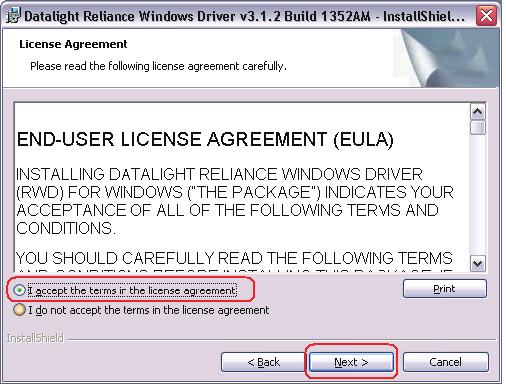 SL1100 ISSUE 5.0 2. To Install the Reliance driver, go to the location where the driver installation file was saved. 3. Double click on the install MSI file. 4.