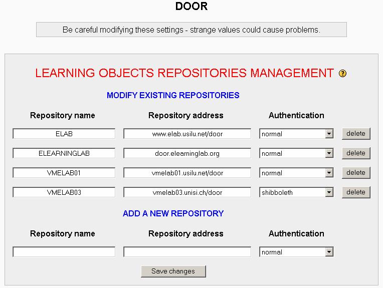 2. DOOR: PLUGIN FOR MOODLE A moodle plugin has also been created in order to allow teachers to quickly add learning objects in their courses.