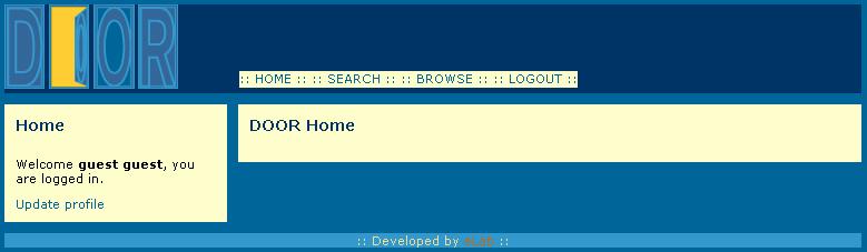 1.3. Home section This section is a simple welcome page for users, but it has a lot