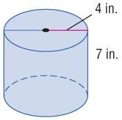 A. Find the volume of the cylinder. Round to the nearest tenth. A. 175.
