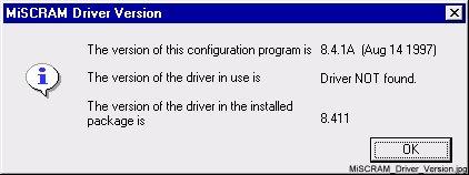 The MicroSCADA Device Driver Configuration tool menu The tool provides the following options: Driver Version This selection provides information about the version of the present driver configuration