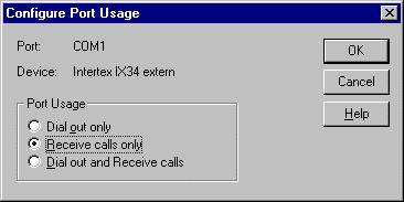 Configuring Port Usage 11 Select the option Receive calls only in the server