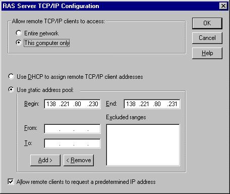 Network Configuration dialog box 13 Select the TCP/IP