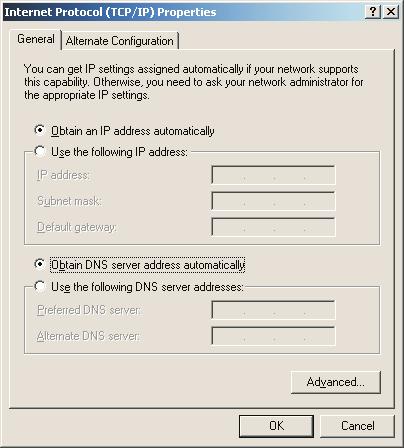 Step 2: Configure the network interface card (NIC) of the PC to obtain an IP address automatically. NOTE Do NOT change your IP address at any time without talking to your system administrator first.