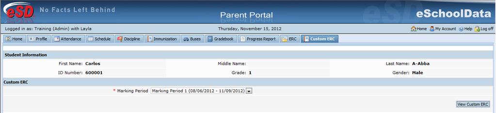 Elementary Report Cards will be published to the Portal at the school district s discretion.
