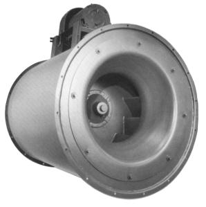 type centrifugal fans and minimum space requirements formerly associated only with axial fan types.