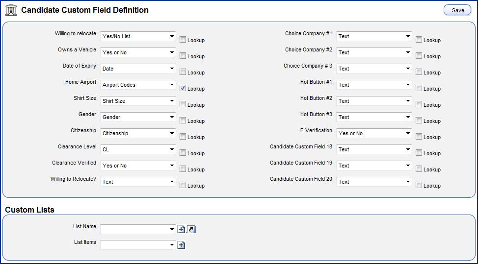 Administrator Manual Page 61 Creating a Drop Down Menu Data Field Type CURA allows you to create a drop down