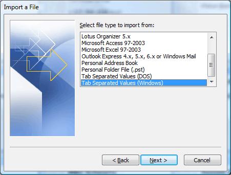 8. To select FILE TO IMPORT: Click the Browse Button and choose Removable Drive and select the LEADS.TXT file.