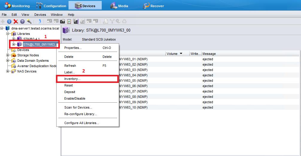 Updating Networker to identify newly added VTL media After the VTL media has been added to