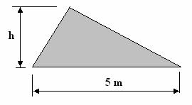 The area of the triangle shown is 7.5 m 2 What is the height h? (3 m) 4.