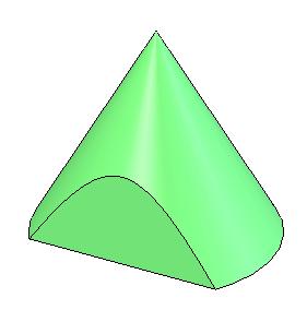 cone, the resulting section is called a conic section.